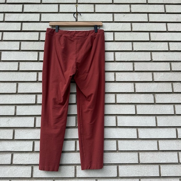 Eileen Fisher Washable Stretch Crepe Pant Slim Ankle Terracotta - Picture 4 of 8